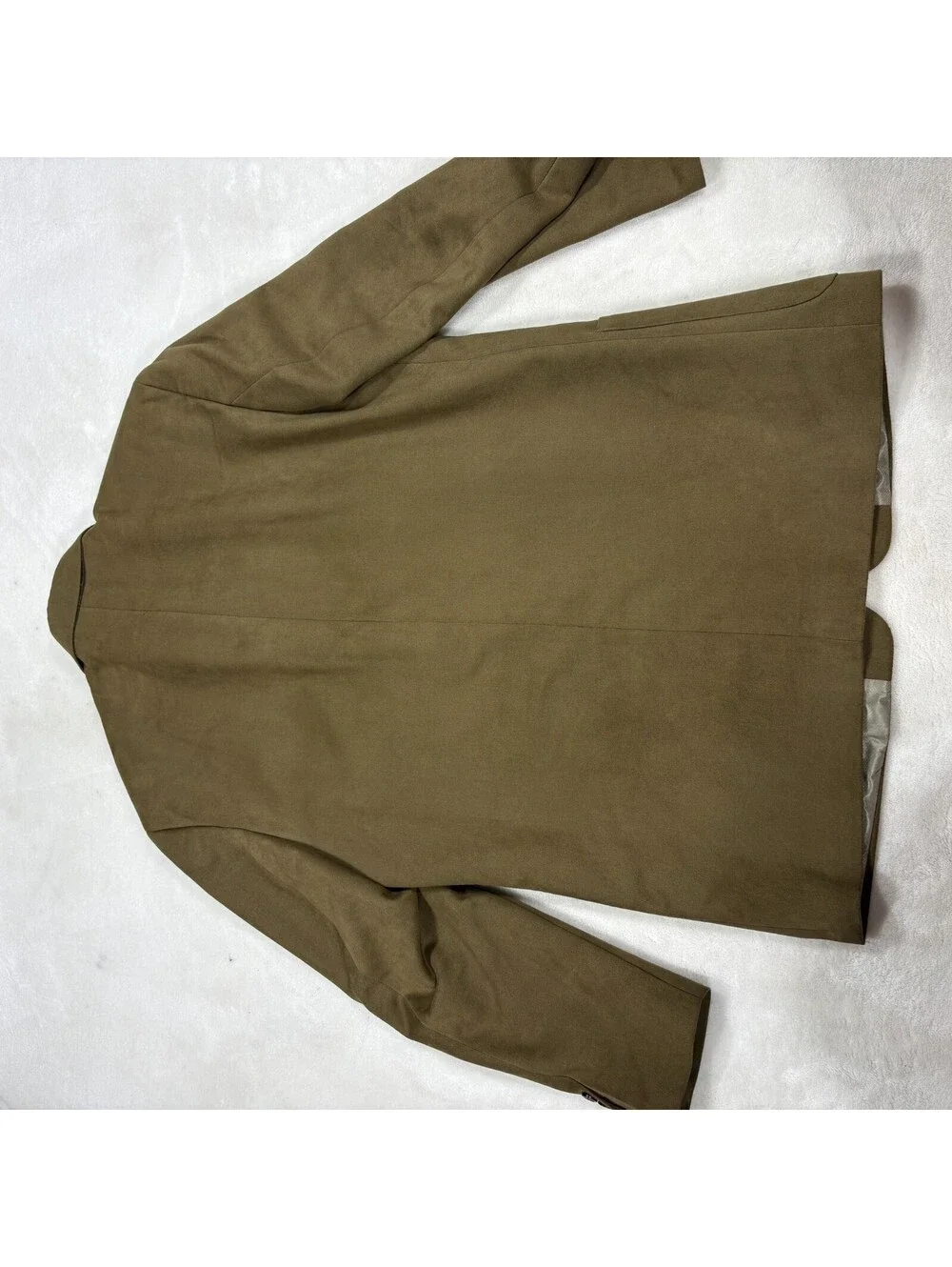 Gianfranco Ruffini Mens 43R Olive Faux Suede 4 Button Sport Coat Blazer